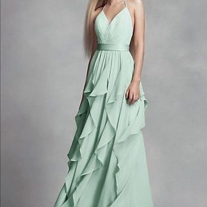 Chiffon Bridesmaid Dress with Cascading Skirt